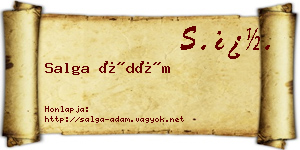 Salga Ádám névjegykártya