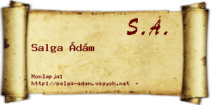 Salga Ádám névjegykártya